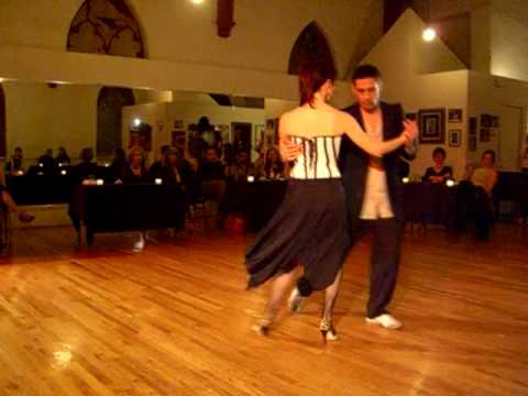  Damian Lobato  and  Meredith Klein  are  dancing  to  the  tango  "  Una Pena  "  by  Ángel D'Agostino  in  2009