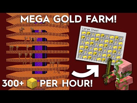 Minecraft Portal Based Gold Farm - 50,000 Items Per Hour!