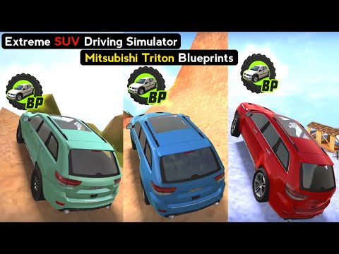 Extreme SUV Driving Simulator Mitsubishi Triton Pickup Blueprints Locations 2021 - Android Gameplay