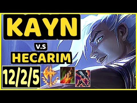 KADIR (KAYN) vs HECARIM - 12/2/5 KDA JUNGLE GAMEPLAY - EUW Ranked GRANDMASTER