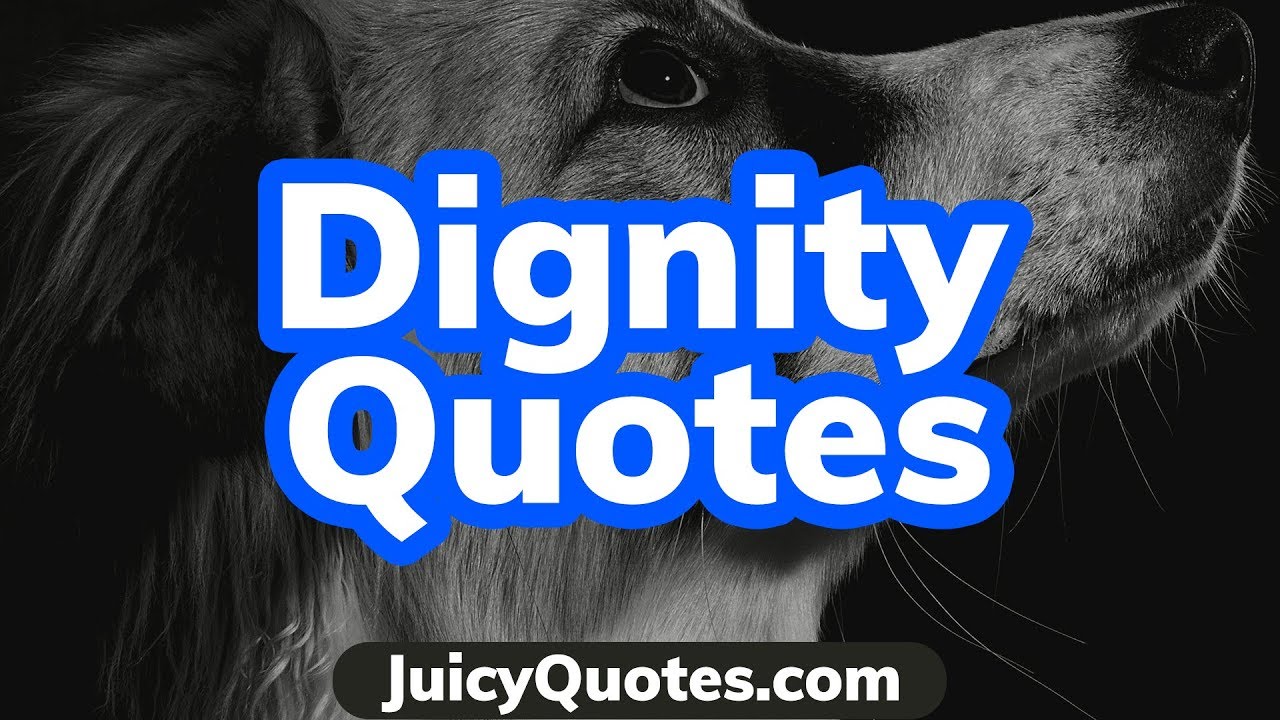 Top 15 Dignity Quotes and Sayings 2020 - (What Dignity Really Is)