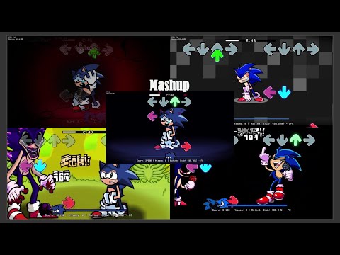 FNF - Lost My Mind - Mashup/Comparison Sonic Vs Xain