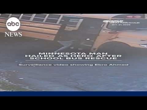 Minnesota man hailed as a hero after school bus rescue