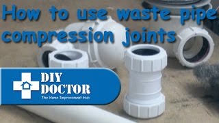 Waste pipe compression joints