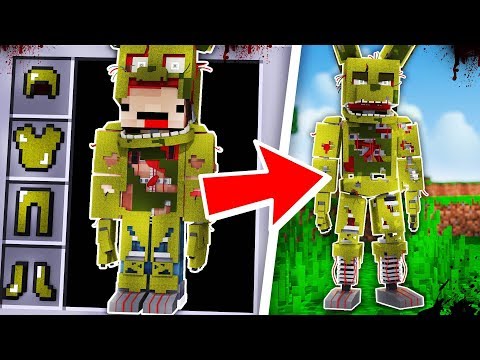 HOW TO BECOME SPRINGTRAP FROM FIVE NIGHTS AT FREDDY'S - Minecraft FNAF