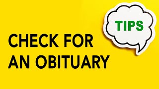 Check for an Obituary | Ancestral Findings