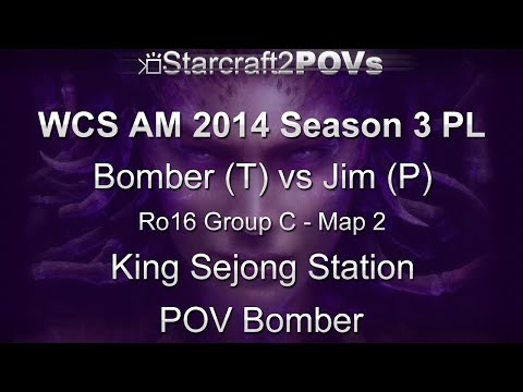 SC2 HotS - WCS AM 2014 S3 PL - Bomber vs Jim - Ro16 Group C - Map 2 - King Sejong Station - Bomber
