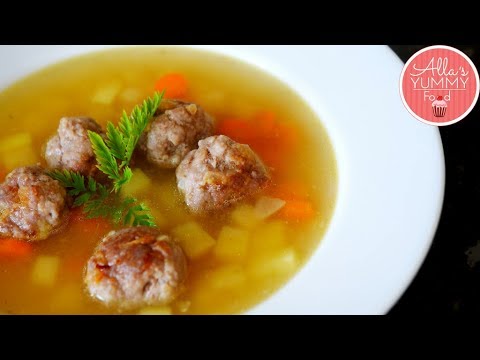 LATVIAN MEATBALL SOUP RECIPE | Frikadeļu zupa | Фрикадельковый суп
