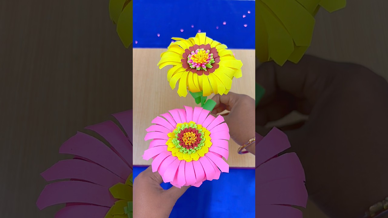DIY Realistic Paper Flowers | Easy Paper Craft Tutorial #papercraft #homedecor #diy #ytshorts