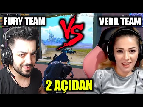 FURY ERSİN YEKİN TEAM VS VERA HACER TEAM !  2 AÇIDAN SON ALAN ! PUBG Mobile