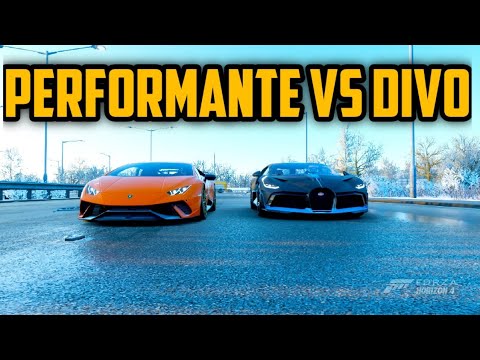Forza Horizon 4 - Bugatti Divo vs Lamborghini Huracan Performante || Gameplay