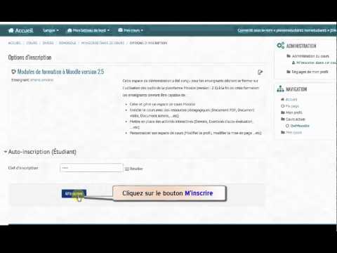 comment s'inscrire moodle