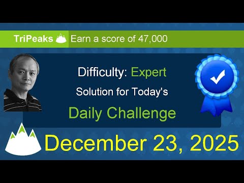 Microsoft Solitaire Collection: TriPeaks - Expert - December 23, 2025