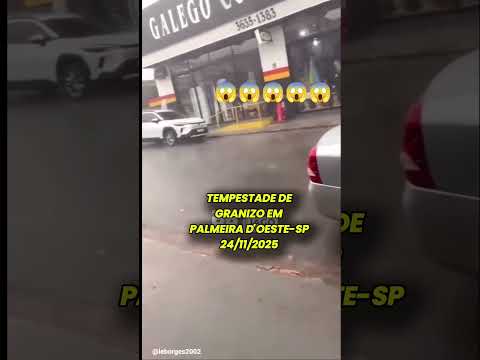 tempestade de granizo em Palmeira d'Oeste - de SP dia 24/11/2025.