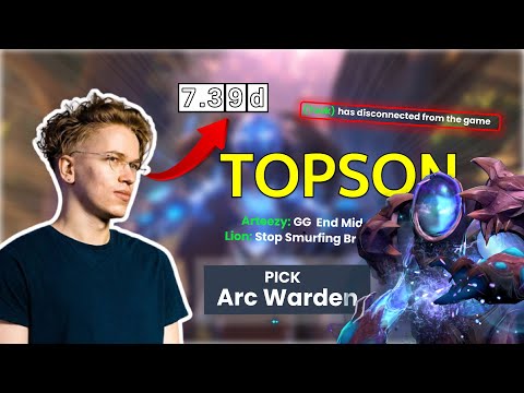 Topson Arc Warden Mid Gameplay | Dota 2 Patch 7.39d