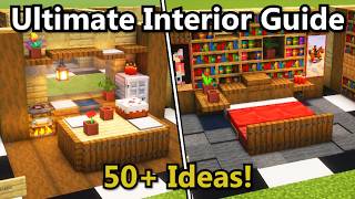 Minecraft | The Ultimate Interior Building Guide | 50+ Furniture Ideas