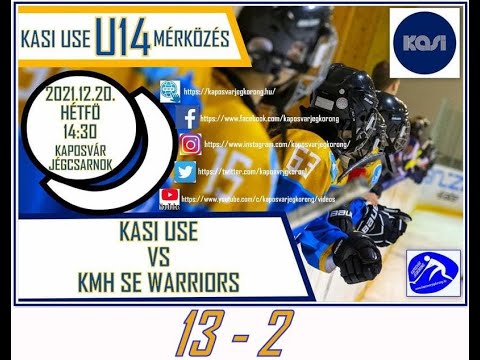 U14 KASI USE - KMH WARRIORS Jégkorong mérkőzés highlights 2021.12.20.