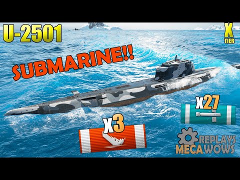 SUBMARINE U-2501 3 Kills & 114k Damage | World of Warships Gameplay 4k
