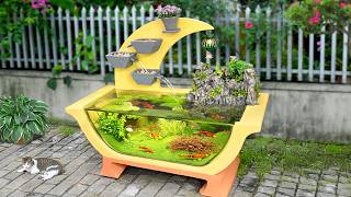 Build amazing waterfall aquarium diorama for your home
