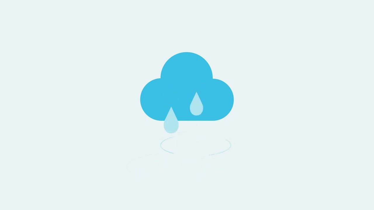 Rain drop from the cloud 4K animation free download