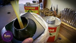 Contact Cement - How to Revive your Dried out Contact Cement with Thinner. Leather Craft.