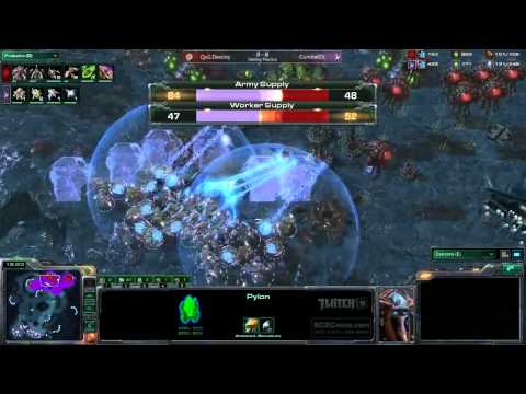 QxG.Destiny(Z) v CombatEX(P) - G2 - Xel'Naga Caverns - Destiny Practice 10.19.2011