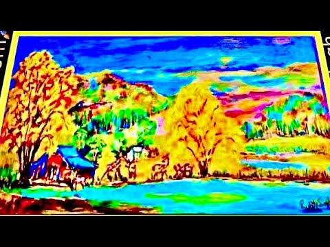 Acrylics Landscape Painting Morning Sky| Handmade | Realistic | #PaintwithRubyKaurSingh 🎨❤️🖌