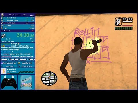 GTA San Andreas 100% Speedrun 😉 - Hugo_One Twitch Stream - 4/1/2019