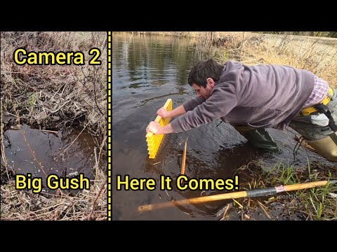 Fighting Extremely Strong Pressure To Push Open Grate To Drain Flooded Roadway
