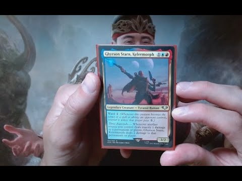 Ghyrson Starn, Kelermorph Deck Tech. Burn Spellslinger Cantrips, Each Opponent Damage. Power 7. EDH.