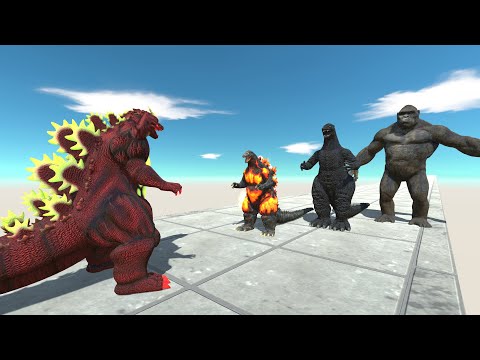 RED SUPER GODZILLA DEATH RUN - Animal Revolt Battle Simulator