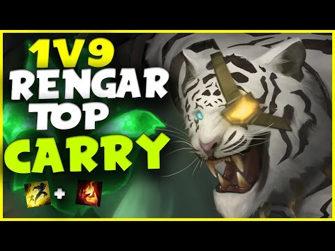 1V9 HARDEST RENGAR CARRY FROM TOP!? (SO OP)