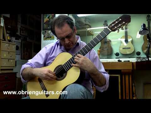 A classical guitar built in 6 days at O'Brien Guitars by Patrick Metzroth