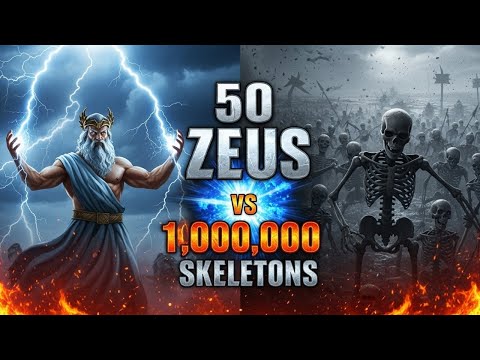 ⚡50 ZEUS vs 1,000,000 SKELETON ARMY 💀 – Ultimate Epic Battle Simulator 2 (INSANE WAR!)🔥