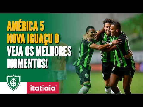 AMÉRICA 5 X 0 NOVA IGUAÇU: CONFIRA OS MELHORES MOMENTOS DA GOLEADA DO COELHO