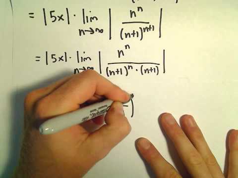 Interval and Radius of Convergence for a Series, Ex 5