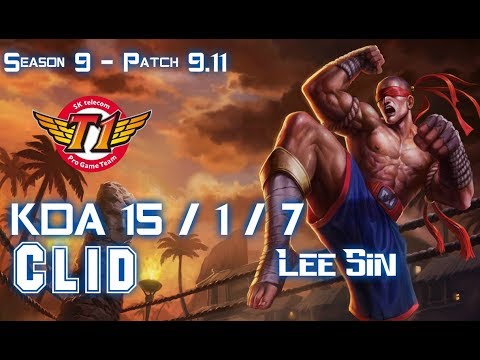SKT T1 Clid LEE SIN vs GRAGAS Jungle - Patch 9.11 KR Ranked