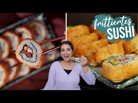 Die liebt jeder 🤤 Crispy Sushi ganz einfach selber machen -  frittiertes Sushi / Inside Out Rolls