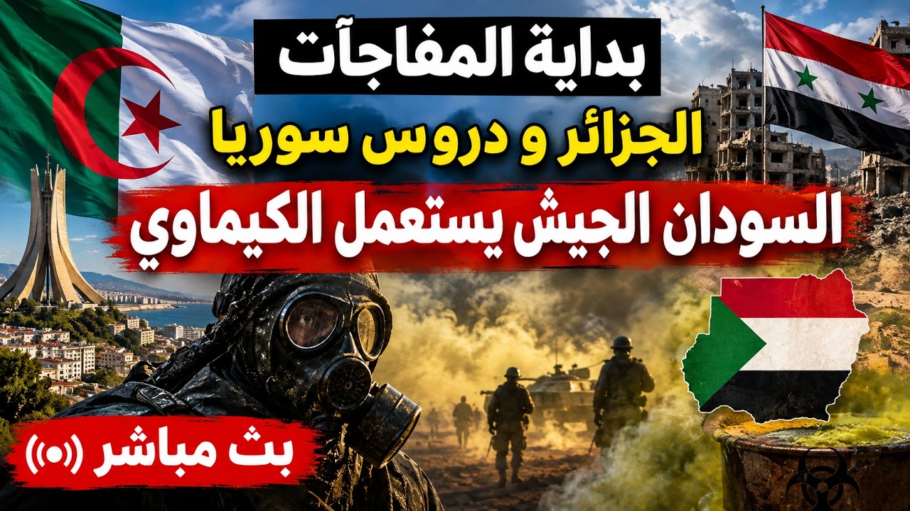 الجزائر و دروس سوريا . السودان الجيش يستعمل الكيماوي . بداية المفاجئات