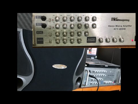 Cấu hình âm thanh chất lượng với amli KY208 & loa KY808. Sự kết hợp hoàn hảo đồng bộ Kumyoung Korea.