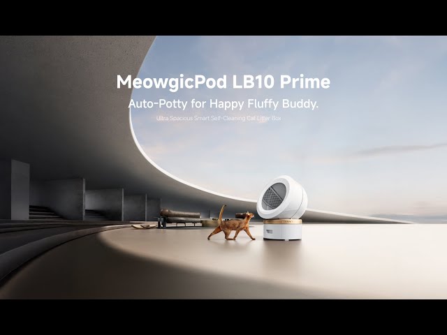 Katzentoilette Mova MeowgicPod LR10 Prime Intelligent 110L Weiss video