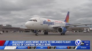 Allegiant adds more seats to nonstop flight to Orlando