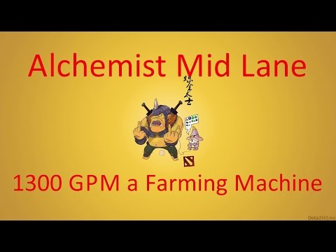 Alchemist Mid lane - INSANE FARMING MACHINE 1300 GPM [ 6000 MMR Ranked Dota 2 Gameplay ]