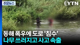 폭우에 도로 침수...낚시꾼 고립·나무 쓰러짐 피해 / YTN