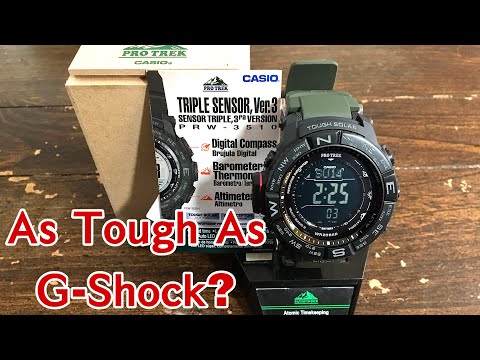 Casio PROTREK PRW 3510Y EDC, Military, Tactical and Dad Watch Tough as G-Shock