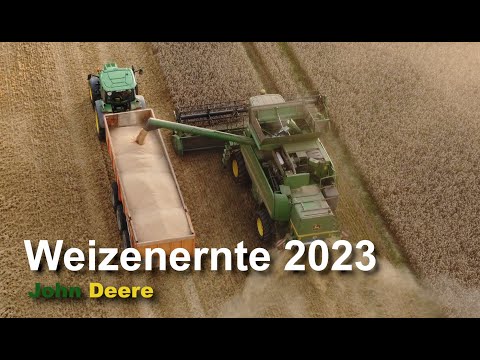Weizenernte 2023 mit John Deere