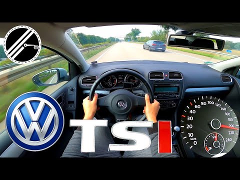 VW Golf VI 1.4 TSI 1K 122 PS Top Speed Drive On German Autobahn No Speed Limit POV