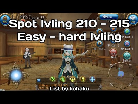 Toram online spot lvling 210 - 215