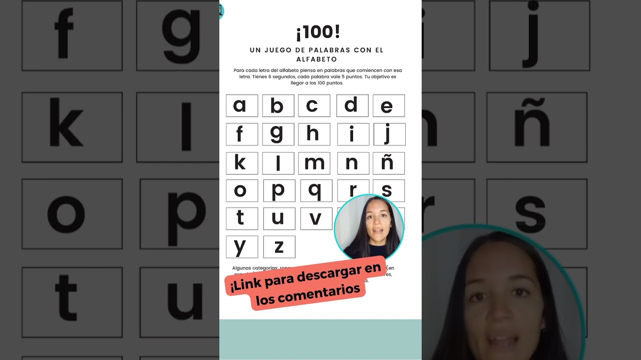 Juego de Vocabulario en PDF - Clases de Español en línea 🔤