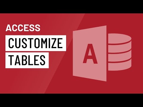 Access Customizing Tables
